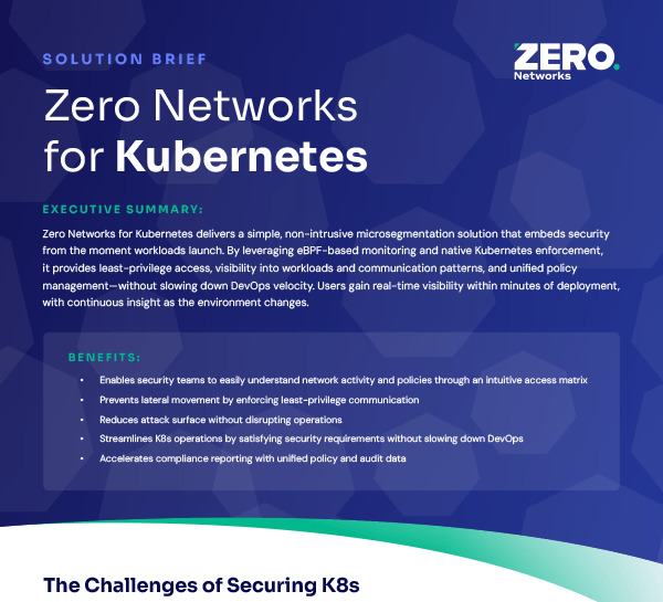Solution Brief: Zero Networks for Kubernetes