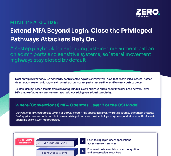 Mini MFA Guide: Extend MFA Beyond Login. Close the Privileged Pathways Attackers Rely On